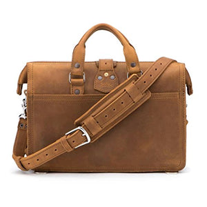 Saddleback Leather Co. Flight Bag 15-inch Full Grain Leather Expandable Laptop Briefcase for Men Includes 100 Year Warranty