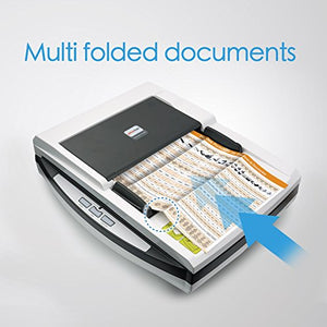 Plustek PL4080 - High Speed Versatile Scanner, Flatbed + ADF All in one. with 50 Sheet Document Feeder and A4 Size Flatbed scan Special Design Suit for Multi Folded documents.