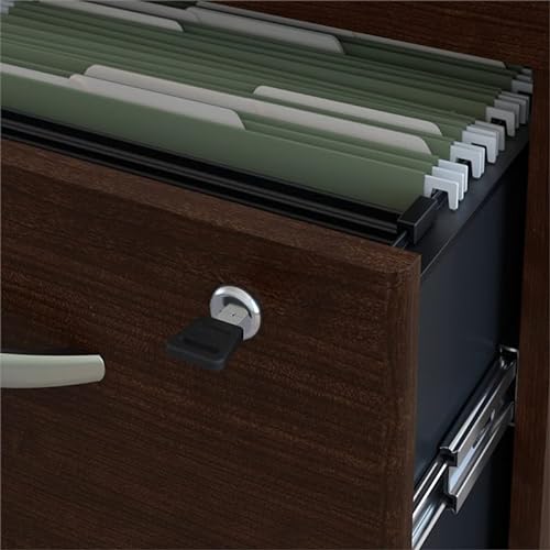 bbf Series C 72W U Shaped Desk with Hutch & Storage in Mocha Cherry - Engineered Wood