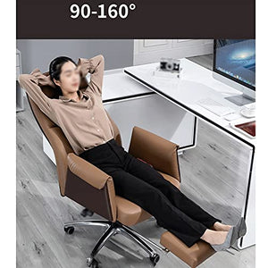 KJLY Executive Cowhide Office Chair with Ergonomic Design and Swivel Function