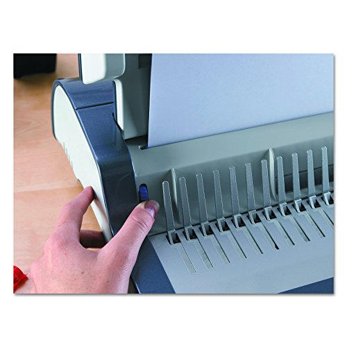 Fellowes 5216901 Quasar 500 Electric Comb Binding System, 16 7/8 x 15 3/8 x 5 1/8, Metallic Gray