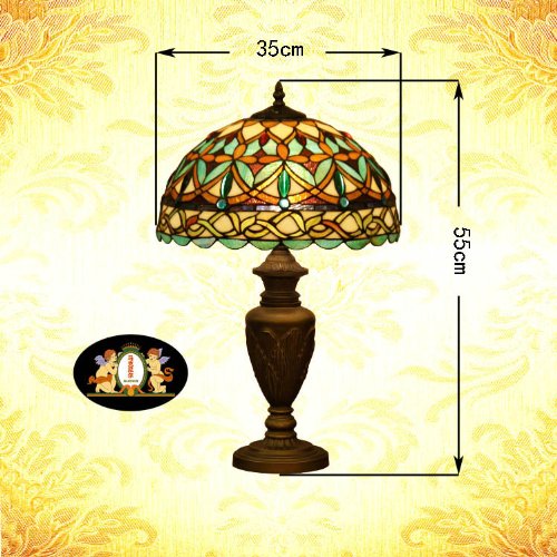 Tiffany Europaische retro style hand-painted stained glass table lamp