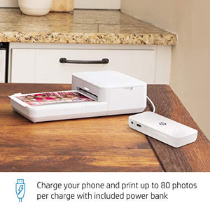 HP Sprocket Studio 4x6” Instant Photo Printer – Print Photos from Your iOS, Android Devices & Social Media - Paper, Ink & Charger Bundle