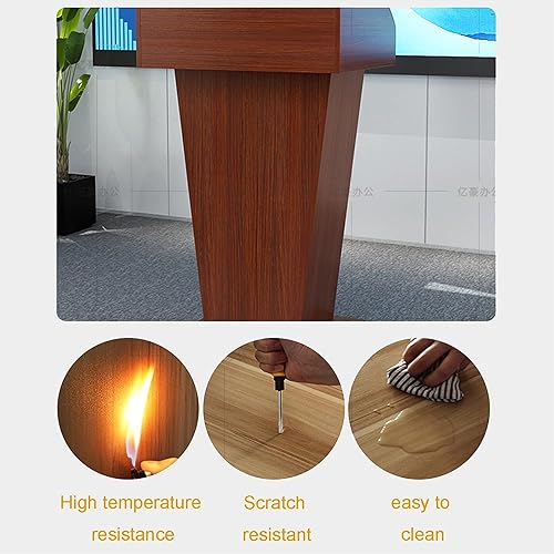 SMuCkS Wood Lectern Podium Floor Standing - Red