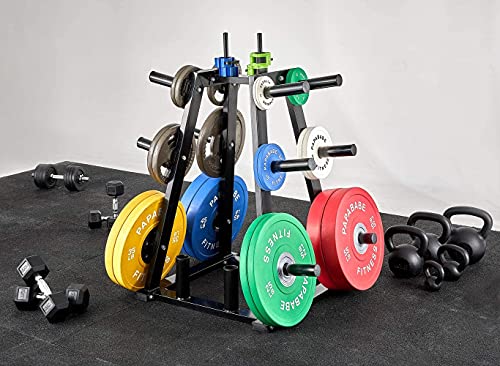 papababe Bumper Plates with 2 inch Change Plate Set Olympic Fractional Plate for Strength Training（175lb Set）