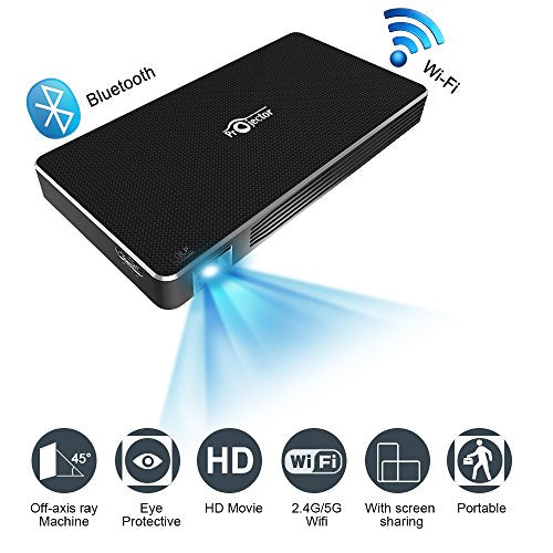 ELP WiFi Wireless Mini Video Projectors for Indoor Outdoor Movie Night Home Theater
