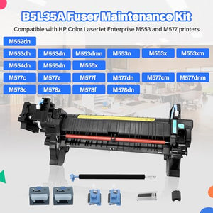 LIDNADY B5L35A Fuser Maintenance Kit for HP Color Laserjet M552 M553 M577 Printer - RM2-0011 Fuser with Transfer Roller & Tray - 110-120V - 2 Year Warranty