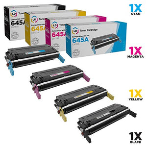 LD Remanufactured Toner Cartridge Replacement for HP 645A (Black, Cyan, Magenta, Yellow, 4-Pack)