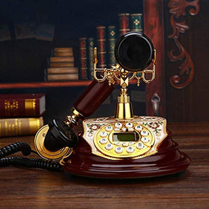 TEmkin Vintage Mahogany Metal Retro Phone