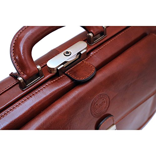 Cenzo Leather Doctor Style Briefcase Bag