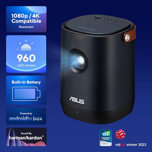 ASUS ZenBeam L2 Smart Portable LED Projector - 960 Lumens, 1080P, Bluetooth Speaker