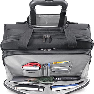 solo Bryant Rolling Bag with Wheels, Fits Up to 17.3-Inch Laptop, Black/Grey, 14" x 16.8" x 5"