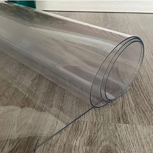 ZHOUHONG Clear Desk Chair Mat Runner Rug - Heavy Duty Waterproof Protector - Multipurpose Vinyl Roll, 2mm Thick, Various Widths