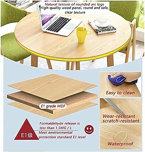 WEBERT Reception Table and Chair Combination Set - Round Kitchen & Leisure Tables and Chairs - Office Negotiation Furniture - 5-Piece Set (Color: E)