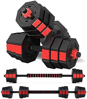 Adjustable Dumbbells Barbells Weight Set Free Wights, 44 Lbs, Anti-Slip & Secure Locks, Home Gym Workout Exercise Strength Training Equipment, for Weight Bench Workout Bench Press for Men and Women