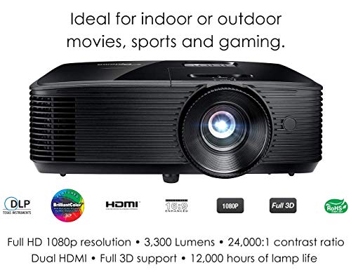 Optoma HD243XRFBA 1080p Projector (Renewed)
