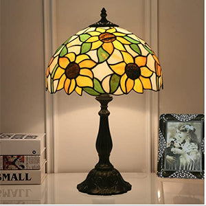MaGiLL Tiffany Style Desk Lamp, 30cm Sunflower Pattern Elegant Decorative Art Home Desk Lamp