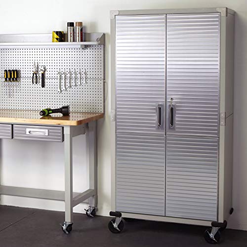Seville Classics Metal Storage Cabinet Locker Organizer 36" W x 18" D x 72" H