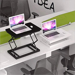 ZOUSHUAIDEDIAN Standing Desk Converter Adjustable Height, Portable Desk Riser Workstation, Ergonomic Stand Up Desks, Home Office Desk Workstation, Black/White (Color : White)