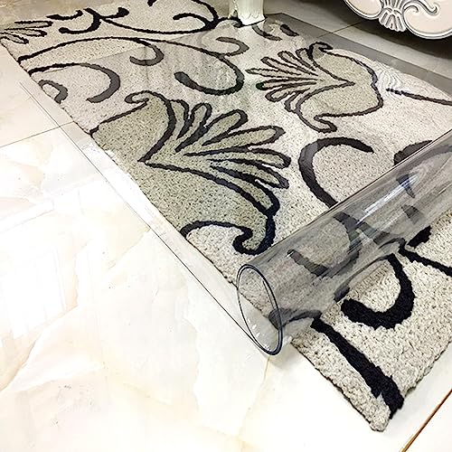 MOGGED Clear PVC Carpet Chair Mat - Anti-Slip Office Floor Protector (140cmx600cm)