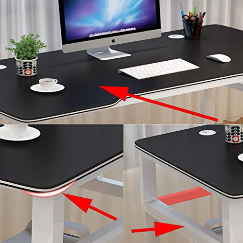 AAGYJ Ergonomic Gaming Desk with Large Surface, R-Shaped Stable Leg and Computer Table Workstation Office Desk Student Desk Gaming Table,C,1606075cm