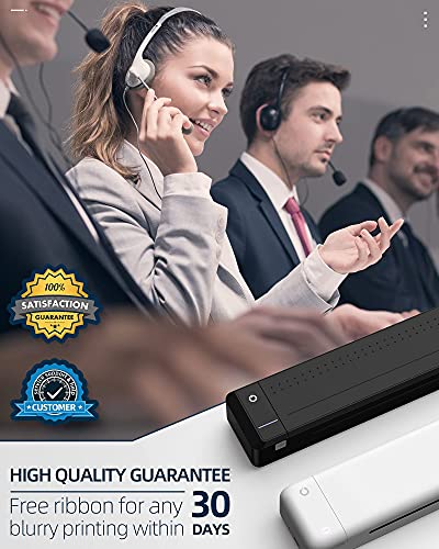 Thermal Printer HPRT - MT800Q Portable Mini Printer, Wireless Printer for iPhone and Computer, The Best Small Printer Support 216mm Width A4 Paper, Home Use, Office, Travel and Mobile Printer
