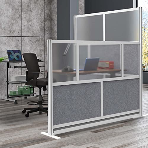 S Stand Up Desk Store Modular Office Partition | Flexible Panel Room Divider | Rearrangeable Sound Absorbent Screens | 70'' W x 48” H Starter Wall