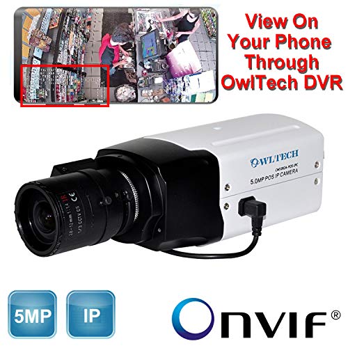 5.0MP IP POS Camera Text Interface for POS Cash Register & ATM and Overlay Text on NVR/IP Camera Video - Onvif Compliant - Viewing Transaction Through Your Devices