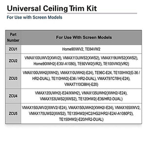 Elite Screens Universal Ceiling Trim Kit for Concealed Hidden In-ceiling Projector Screen Installation, ZCU5