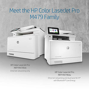 HP Color Laserjet Pro Multifunction M479fdn Laser Printer with One-Year, Next-Business Day, Onsite Warranty (W1A79A) White (Renewed)