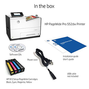 HP PageWide Pro 552dw Color Business Printer, Wireless & 2-Sided Duplex Printing (D3Q17A)