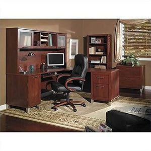 Bush Furniture Somerset 4 Piece 60" L-Shape Office Set in Hansen Cherry