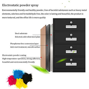 Office Supplies 4-Layer Metal Drawer Filing Cabinet with Lockable Desk - Home Office File Manager and Storage Box