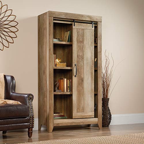Sauder 422474 Adept Storage Cabinet, L: 36.61" x W: 16.81" x H: 71.02", Craftsman Oak finish