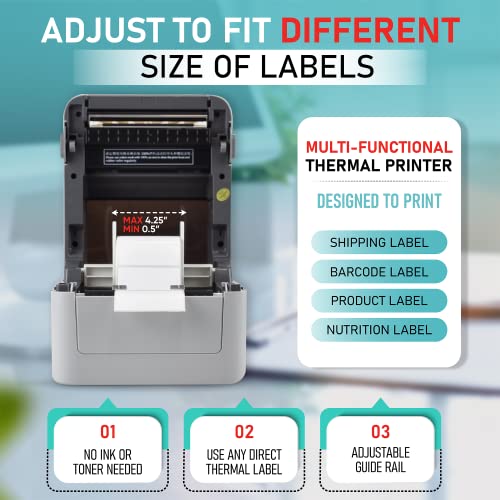Arkscan 2054K-LAN Ethernet Network Shipping Label Printer for Windows Mac Chromebook Android Support Amazon Ebay Etsy Shopify ShipStation Stamps.com UPS USPS FedEx, Roll & Fanfold 4x6 Direct Thermal
