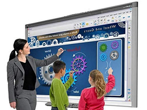 87” (7 feet Long by 4 feet Wide) Interactive whiteboard SBX885 and Projector for Collaborative presentations (SBX885 with Epson 575W Projector and Speakers)