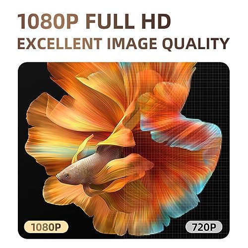 Byikun Portable 1080P Full HD Outdoor Movie Projector with USB HDMI & Remote Control #B