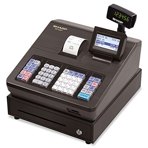 Sharp XE-A207 Cash Register, Clear Multi-Line Operator Display, Guided Programming for Easy Set-Up, SD Card Slot for Program Backup Easy Data Transfer