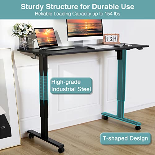 WOKA 48 x 24 Inches Electric Standing Desk, Brown Anti Fatigue Standing Desk Mat