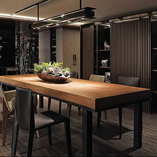 Solid Wood Antique Writing Desk Metal and Wooden Home Office Study Workstation 220X100X75CM