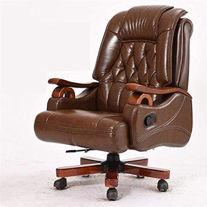 ACIYD Classic Executive Boss Chair - High-Back Leather Reclining Office Desk Chair