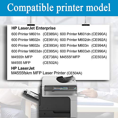 4 Pack Black High Yield Toner Cartridge 90X | CE390X Replacement for HP Enterprise 600 M601n M602x M603n M603dn M603xh M4555h MFP M4555 MFP M4555fskm MFP Laser Printer Ink Cartridge.