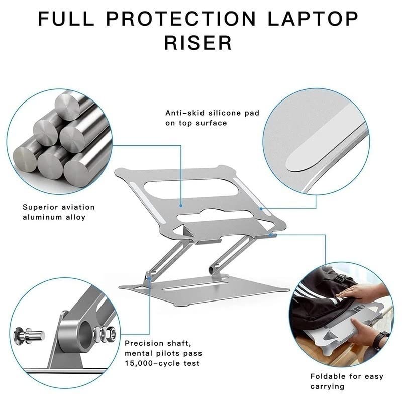 EYHLKM Portable Foldable Laptop Stand Lifting Aluminum Alloy Notebook Computer Stand Universal Adjustable Storage Cooling Holder Stand