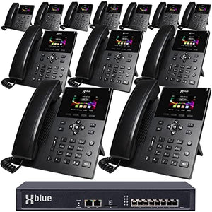 Xblue QB2 System Bundle with 12 IP5g IP Phones - Auto Attendant, Voicemail, Call Recording