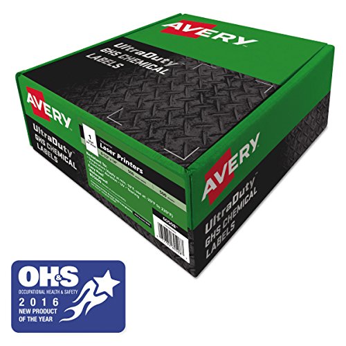 Avery UltraDuty GHS Chemical Labels for Laser Printers, Waterproof, Uv Resistant, 8.5" x 14", 500 Lbls (60508)