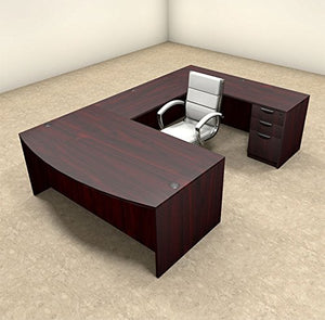 UTM Furniture 4pc U Shape Modern Executive Office Desk OT-SUL-U3