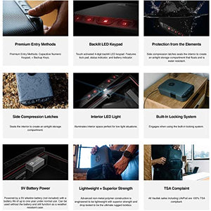 VAULTEK LifePod 2.0 Secure Waterproof Travel Case Rugged Electronic Lock Box Travel Organizer Portable Handgun Case with Backlit Keypad (Colion Noir Edition)