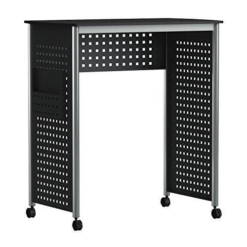 Safco Products 1908BL Scoot Stand Up Computer Workstation Desk with File Pocket, Black