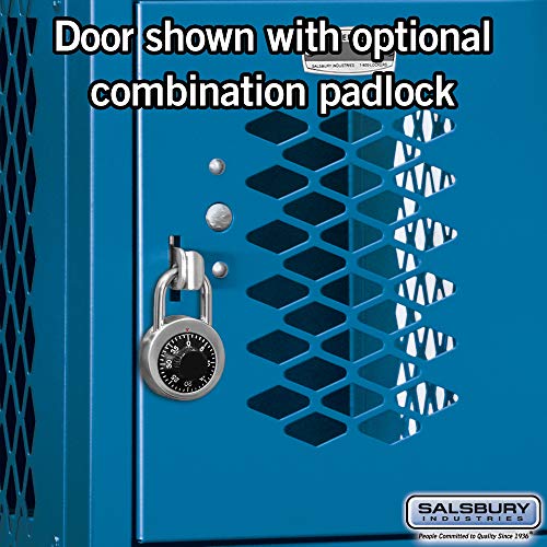 Salsbury Industries 76168BL-U Six Tier Box Style 12-Inch Wide 6-Feet High 18-Inch Deep Unassembled Vented Metal Locker, Blue