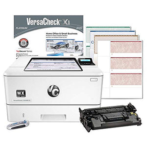 VersaCheck HP Laserjet M404 MX MICR Check Printer and VersaCheck Platinum Check Printing Software Bundle, White (M404MX) (M404n MX)